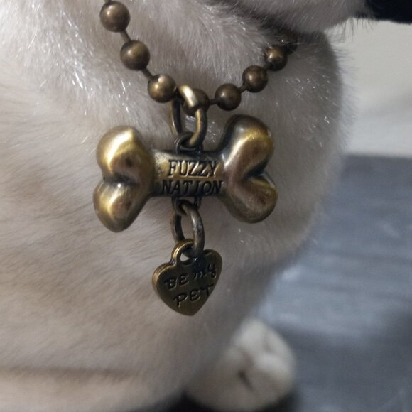 👉LAST CHANCE‼️ Vtg. Fuzzy Nation’s Poochie Pug Dog Handbag Apricot Fawn - Picture 7 of 16